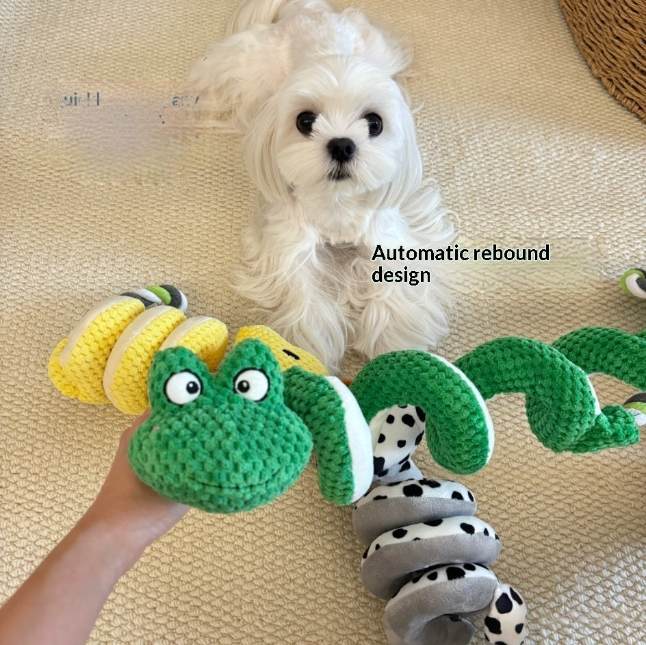 Puppy Plush Tug Toy with Crinkle Paper Chew
