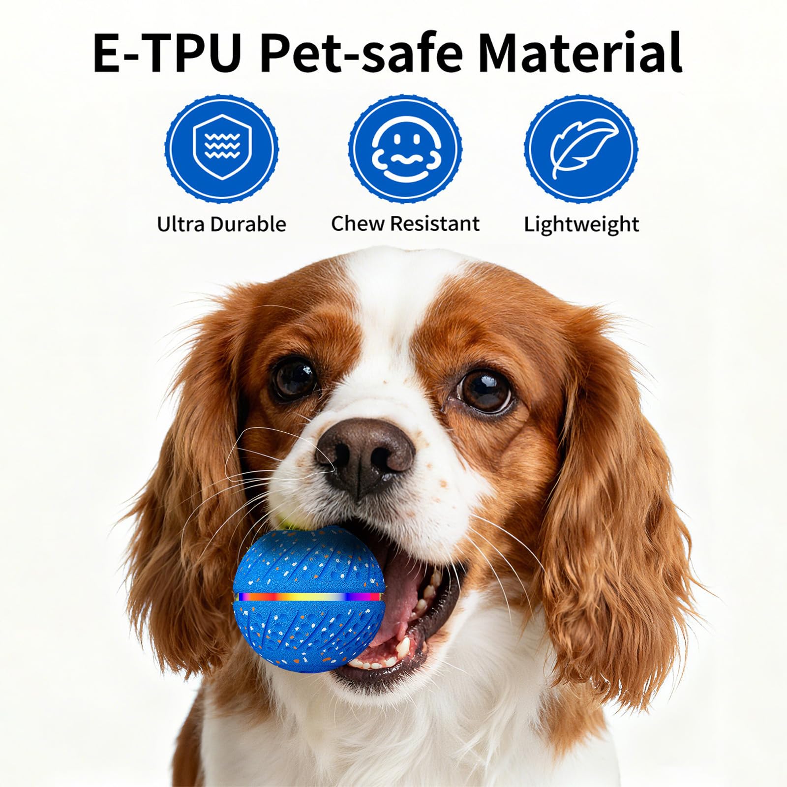 Smart Interactive Bouncing Dog Ball with Colorful Lights Automatic