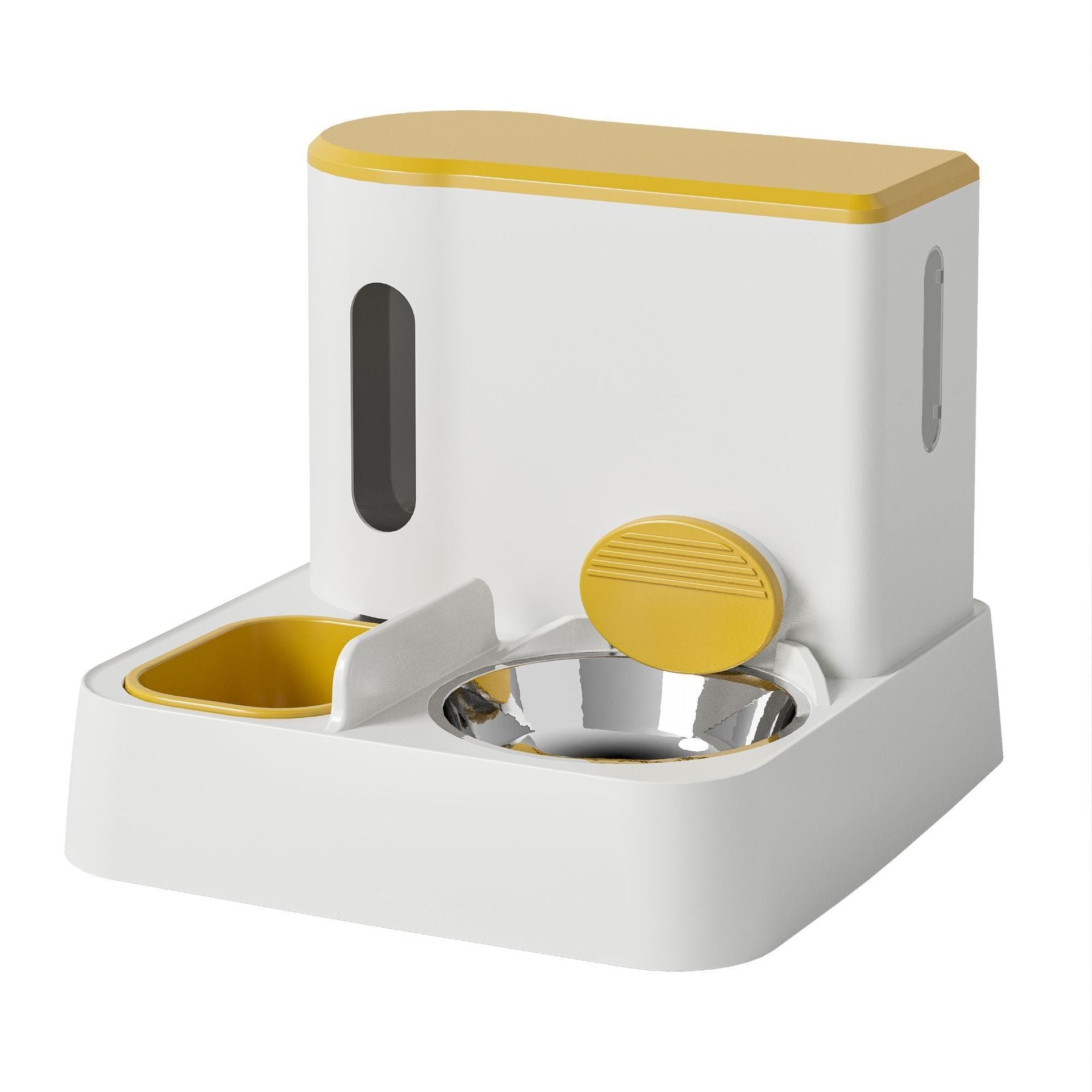 Integrated Automatic Cat Feeder Water Dispenser Double Bowl