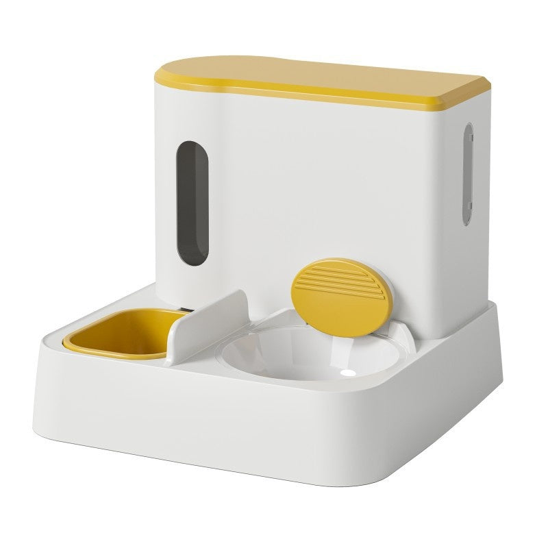 Integrated Automatic Cat Feeder Water Dispenser Double Bowl