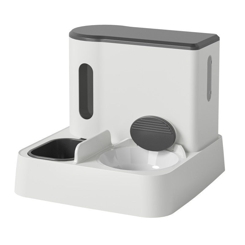 Integrated Automatic Cat Feeder Water Dispenser Double Bowl