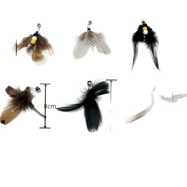 Insect Feather Bell Replacement Head for Cat Toy