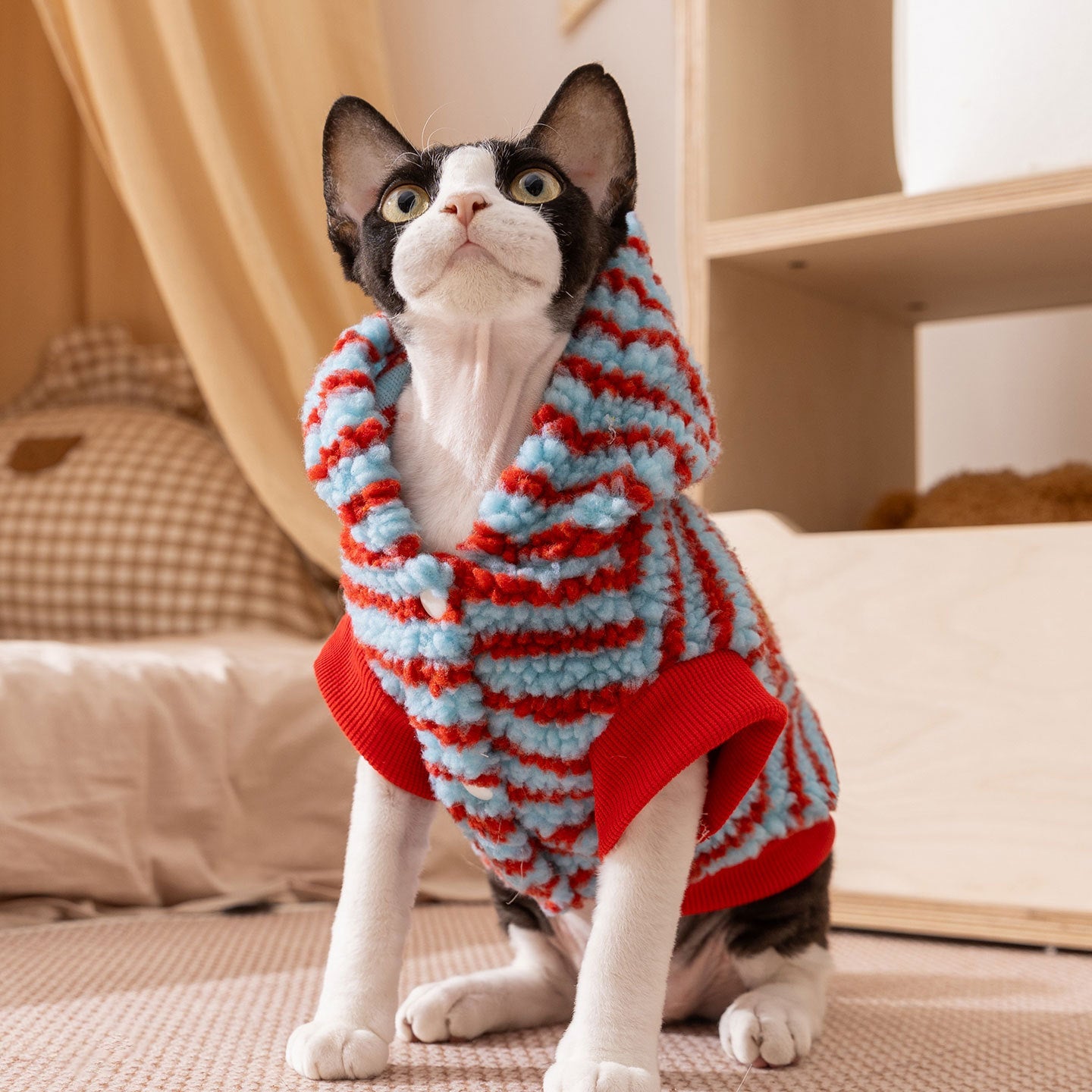 Fleece Dog Jacket Warm Two-Legged Autumn Winter Sweater Clothing