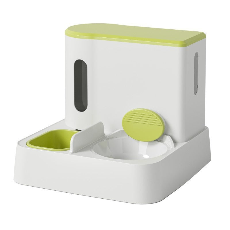 Integrated Automatic Cat Feeder Water Dispenser Double Bowl