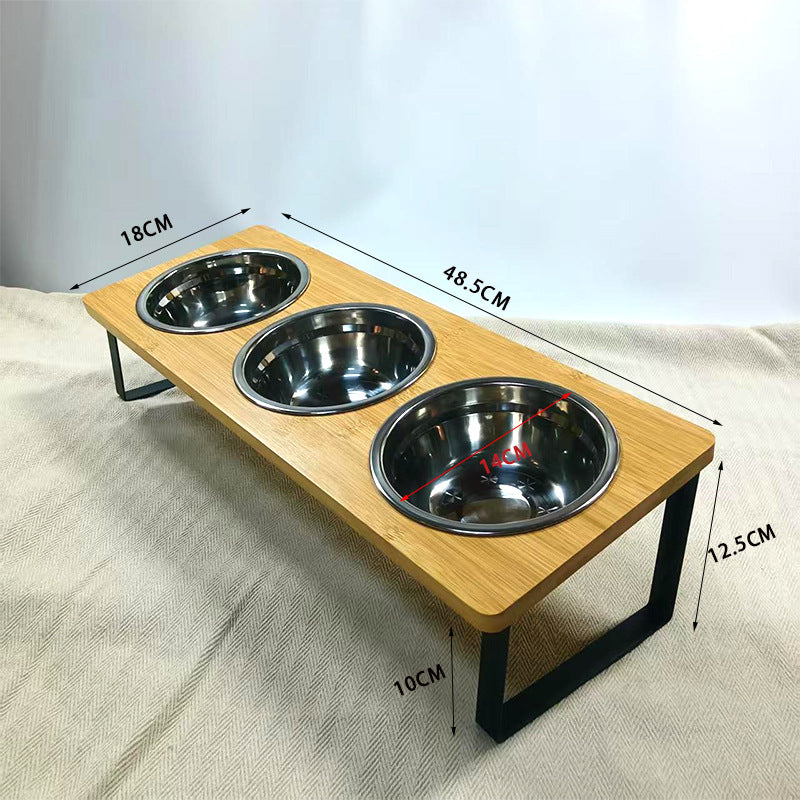 Anti-Tip Elevated Stainless Steel Large Capacity Pet Bowl