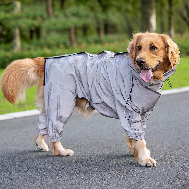 Waterproof Reflective Dog Raincoat for Large Outdoor Pets
