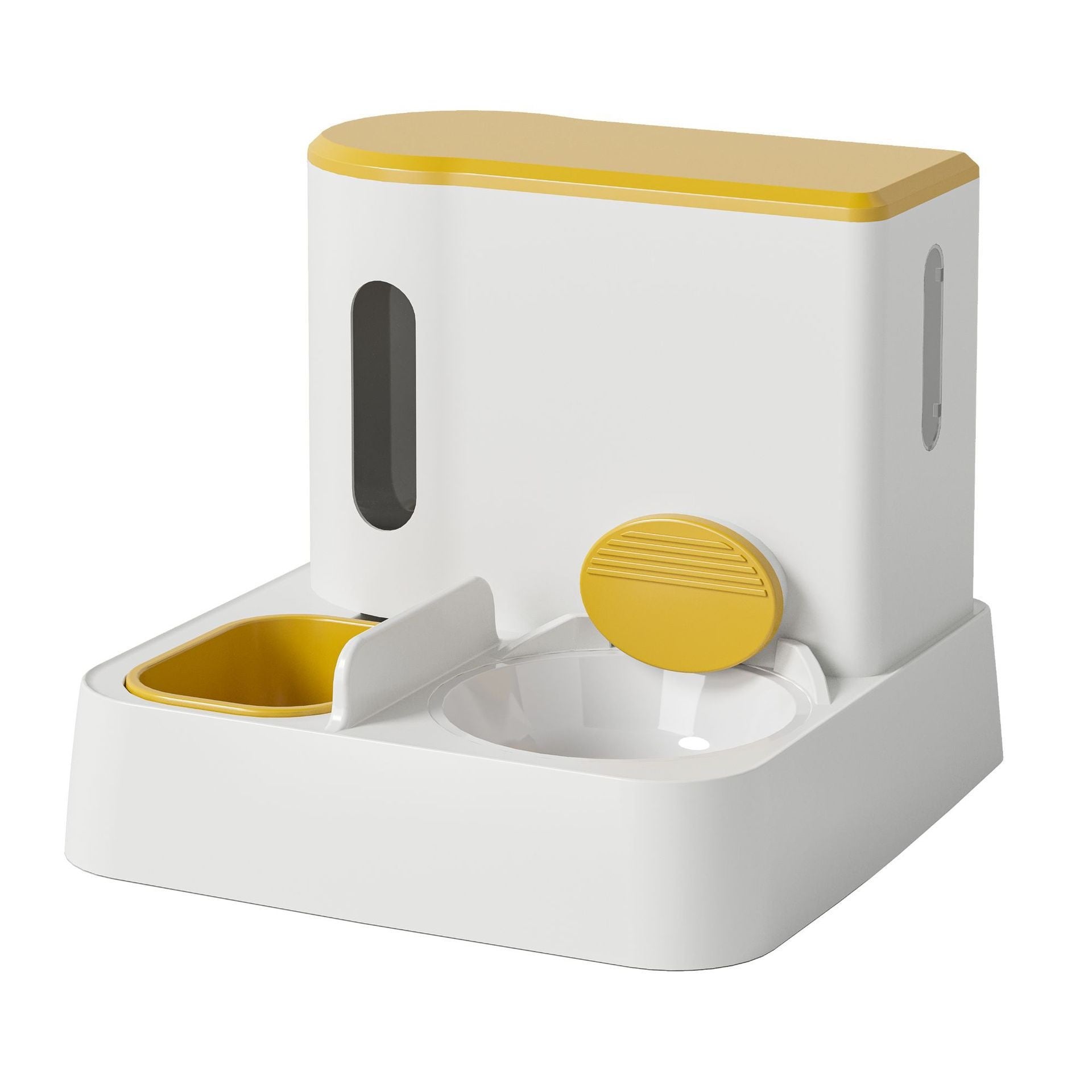 Integrated Automatic Cat Feeder Water Dispenser Double Bowl