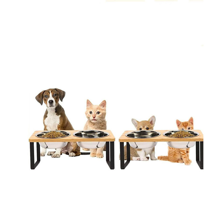 Anti-Tip Elevated Stainless Steel Large Capacity Pet Bowl