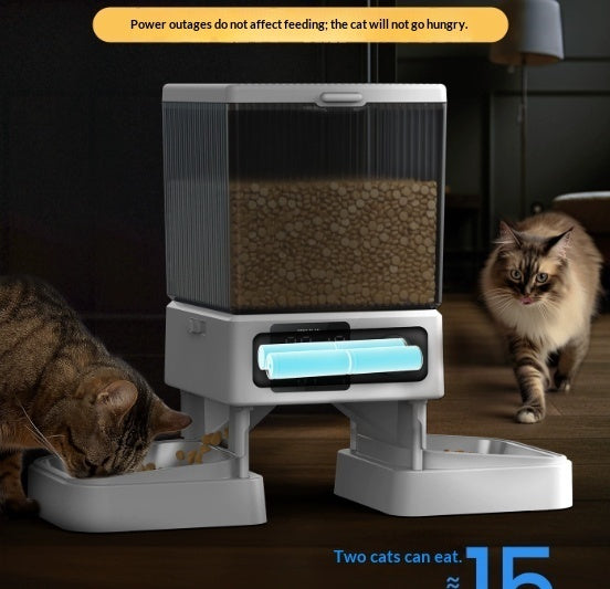 Smart Automatic Cat Feeder with Dual Timer Bowls
