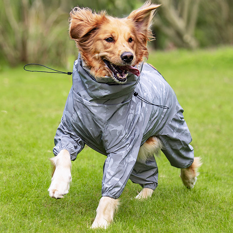 Waterproof Reflective Dog Raincoat for Large Outdoor Pets