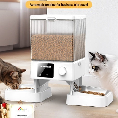 Smart Automatic Cat Feeder with Dual Timer Bowls