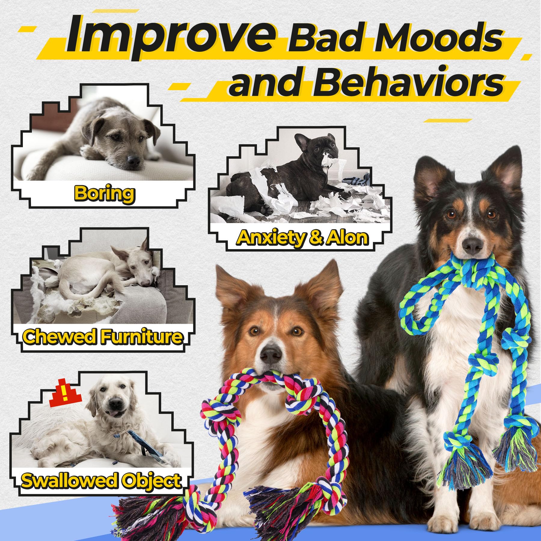 Tough Rope Tug Toy for Aggressive Chewer Dogs