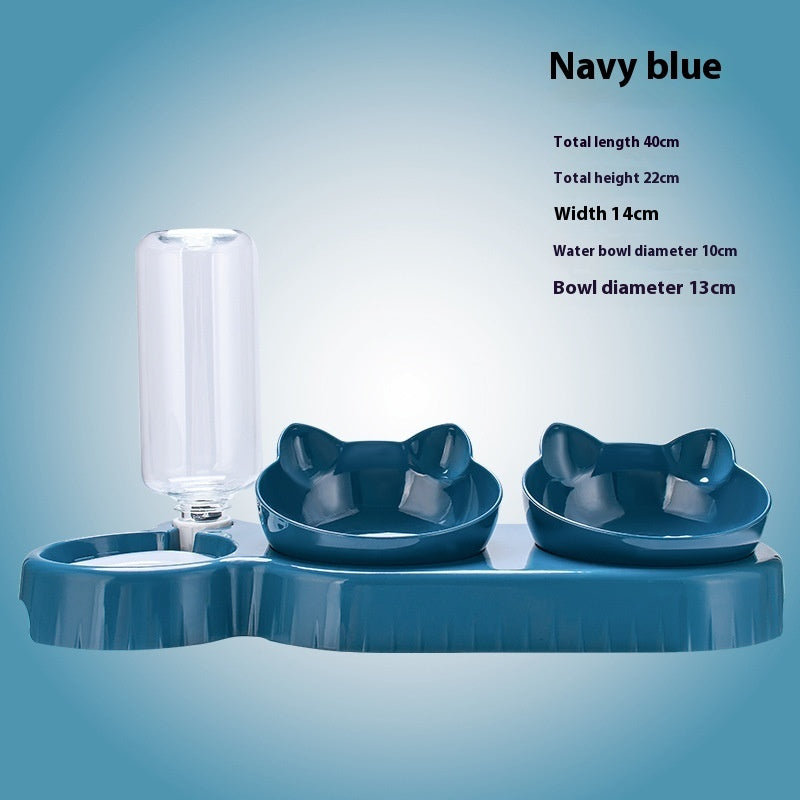3-in-1 Pet Feeding Station with Automatic Water Bowl
