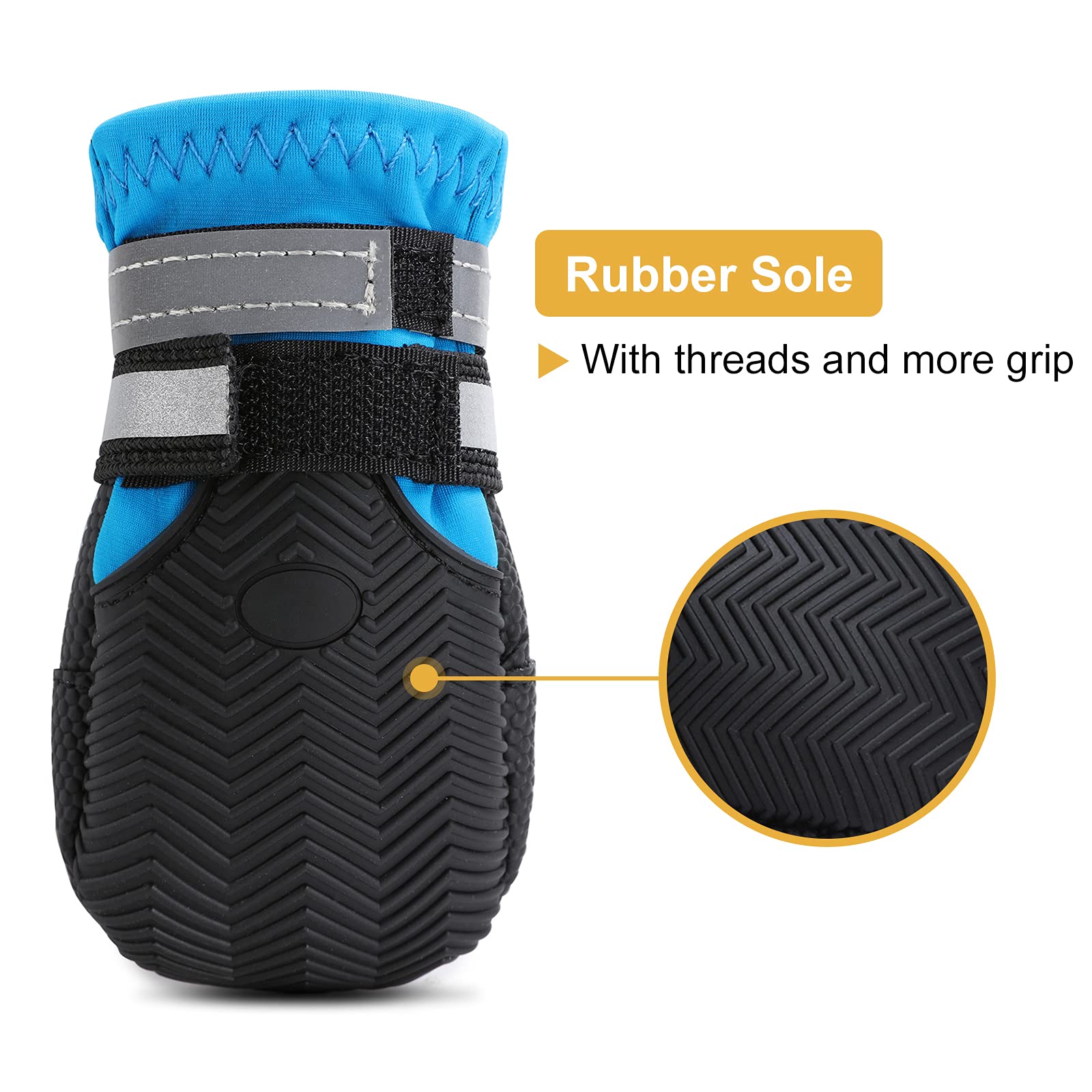 Water Resistant Non Slip Dog Boots for Winter Protection