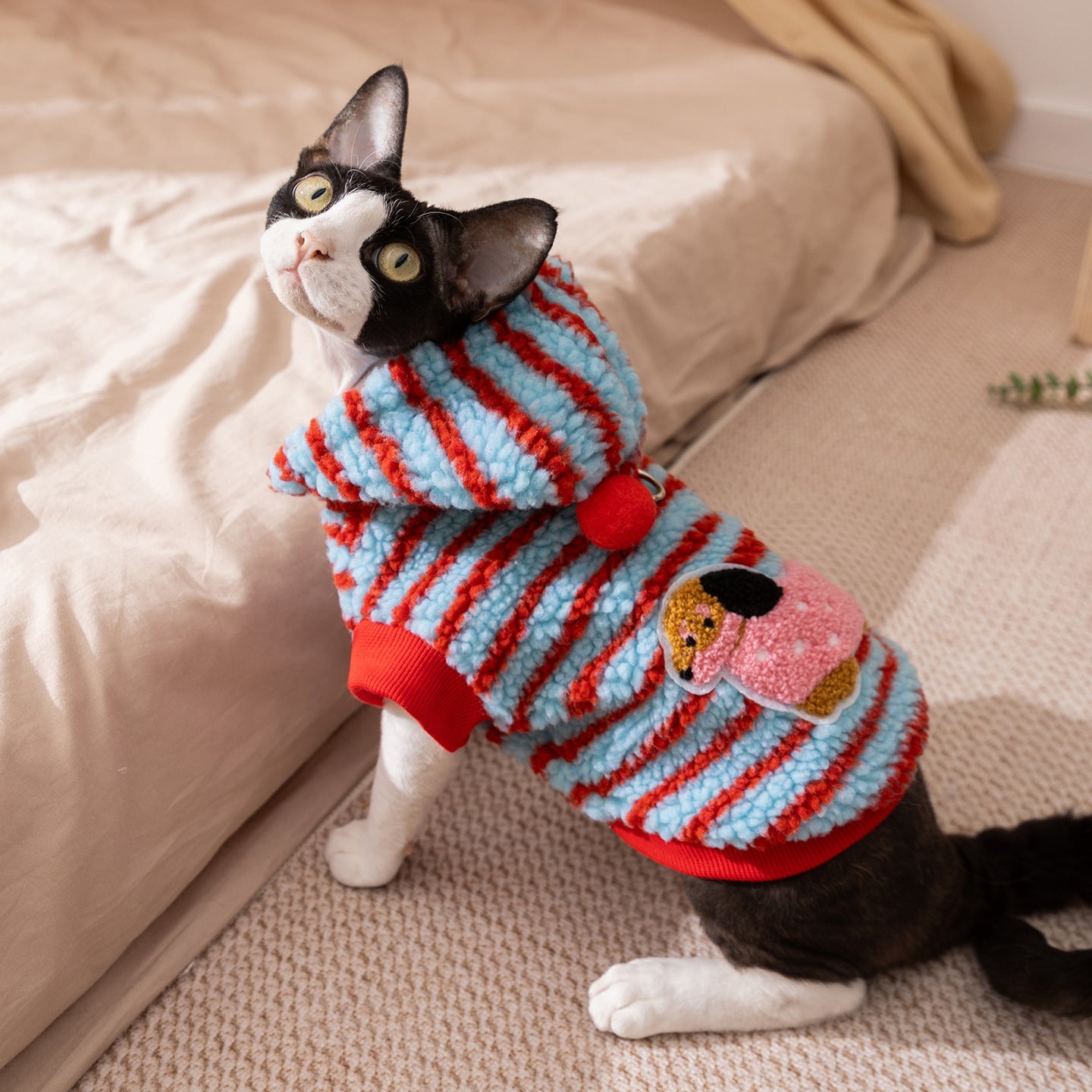 Fleece Dog Jacket Warm Two-Legged Autumn Winter Sweater Clothing