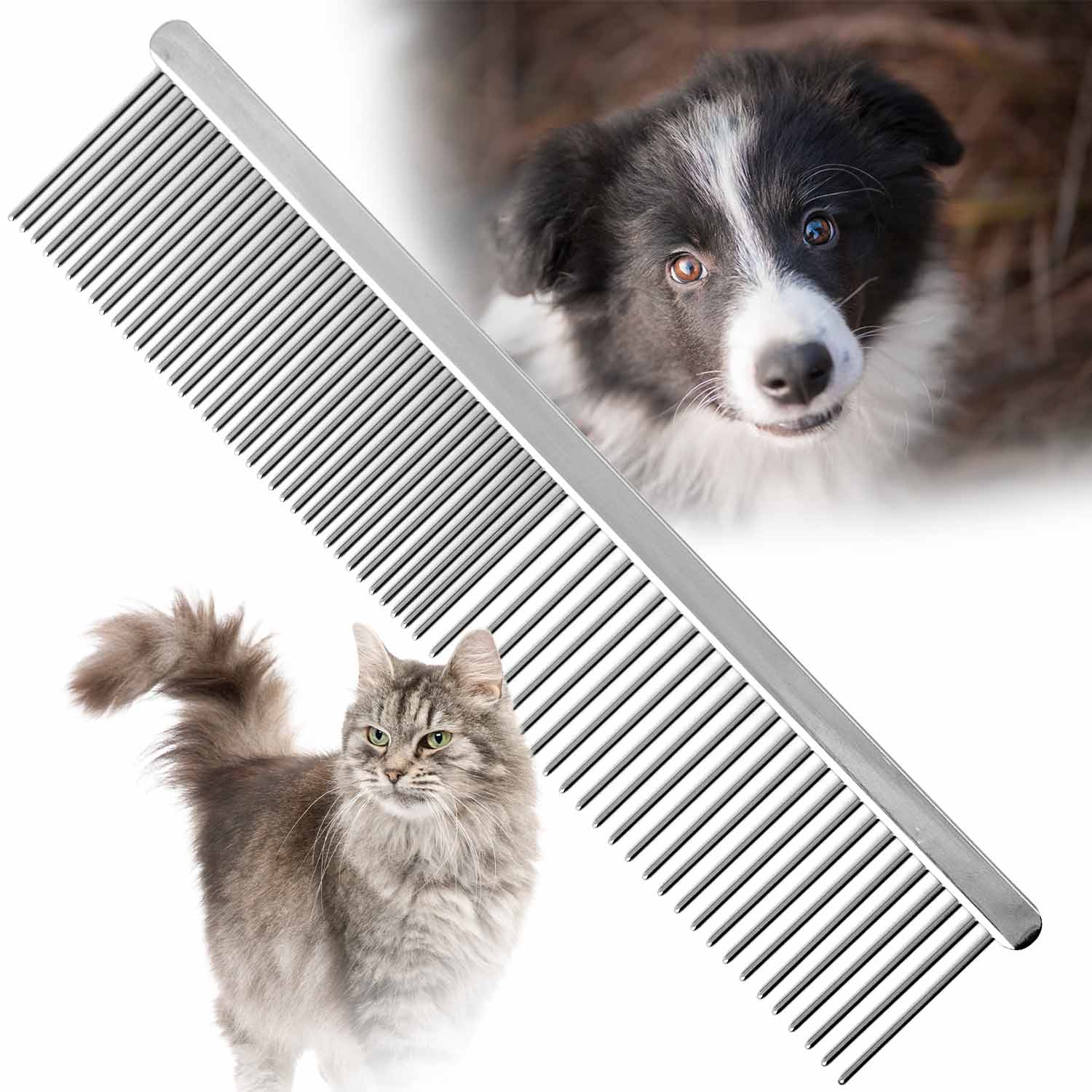 Flat Back Pet Grooming Comb for Dogs and Cats