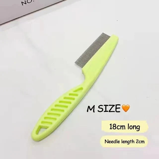 Stainless Steel Pet Flea and Shedding Grooming Comb Tool