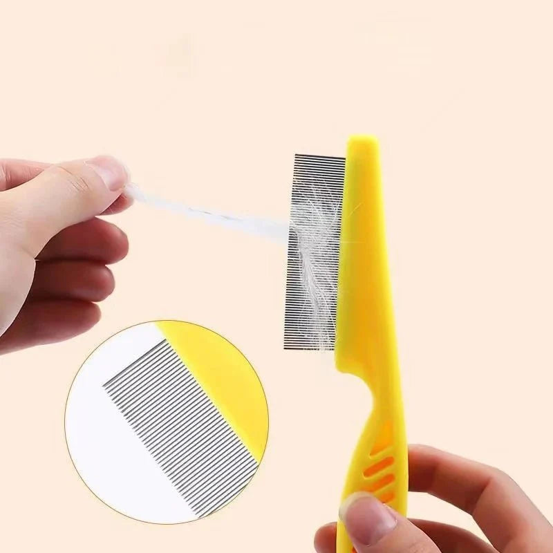 Stainless Steel Pet Flea and Shedding Grooming Comb Tool