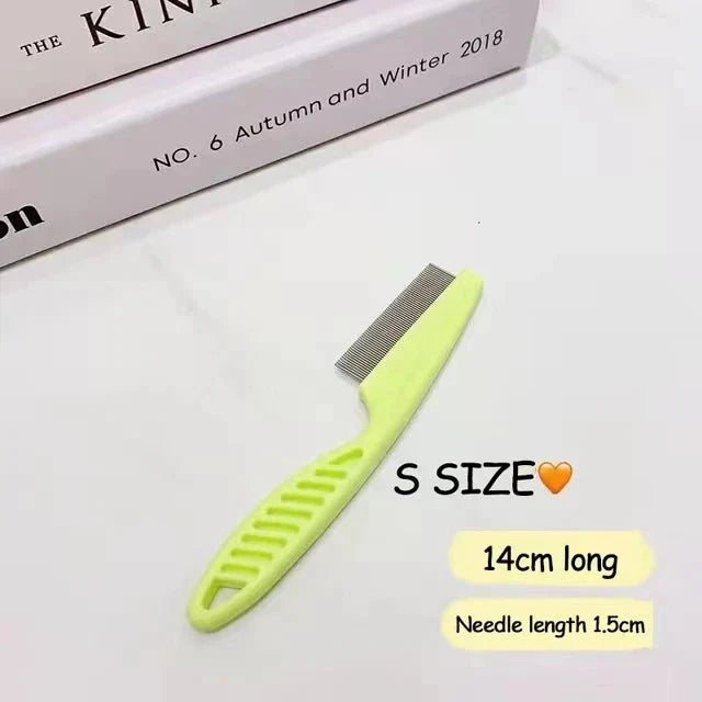 Stainless Steel Pet Flea and Shedding Grooming Comb Tool