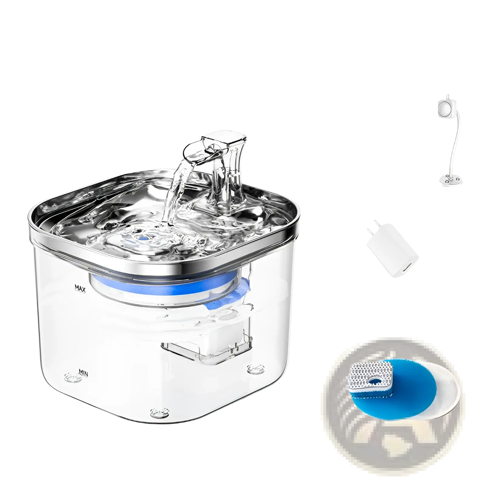 Stainless Steel Automatic Cat Water Fountain Dispenser System